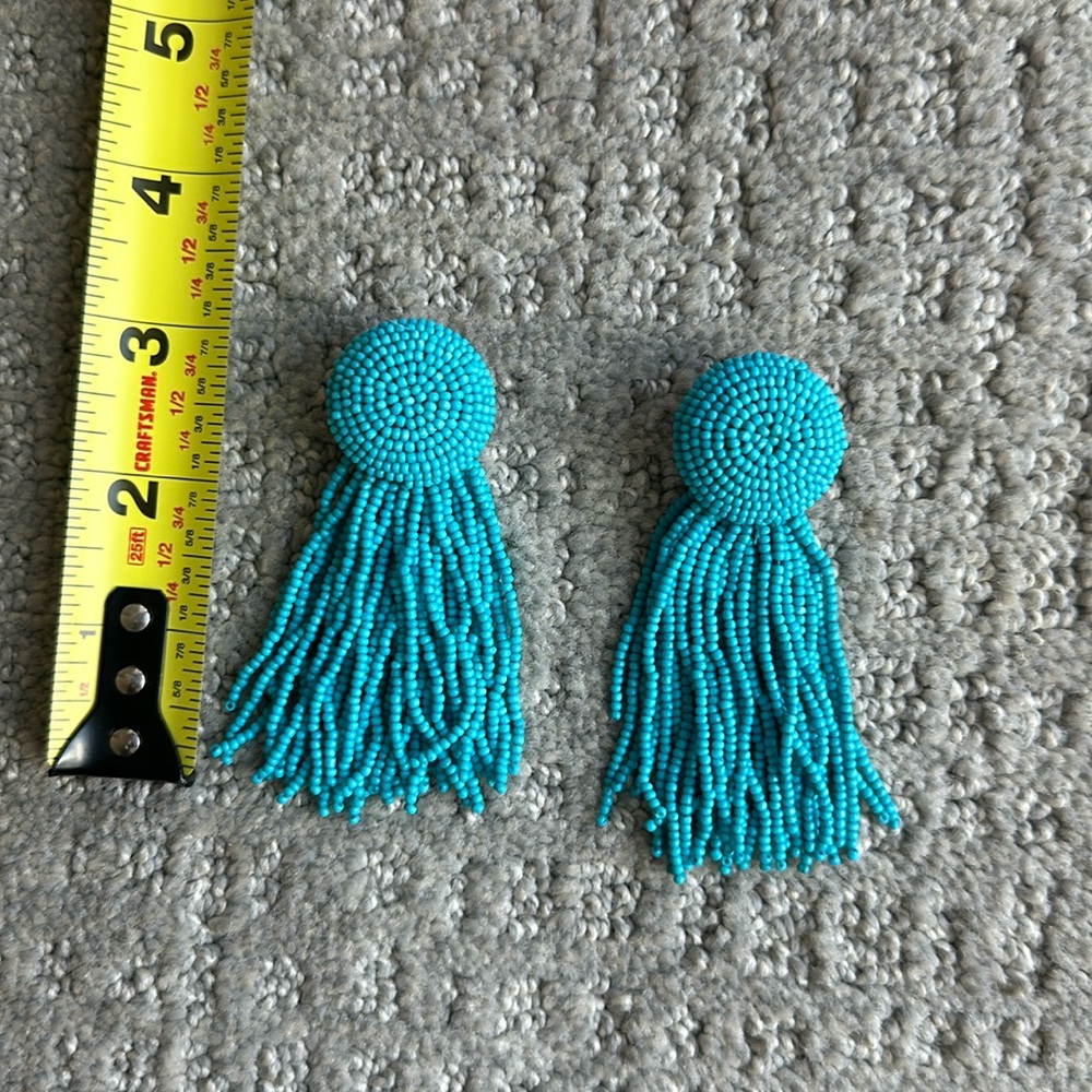 ZARA turquoise beaded earrings